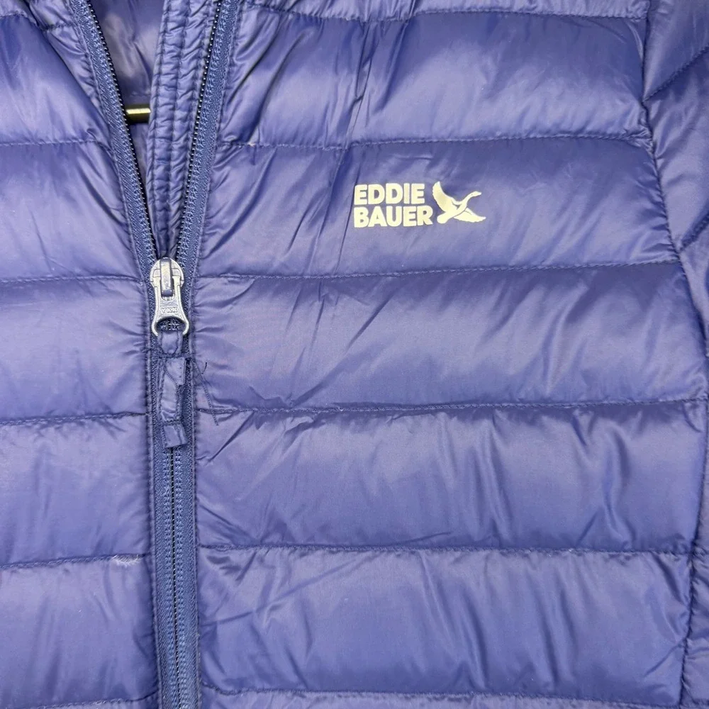Eddie Bauer Kids Blue 650 Down Puffer Jacket Size M 7/8 E834OW903 Lightweight